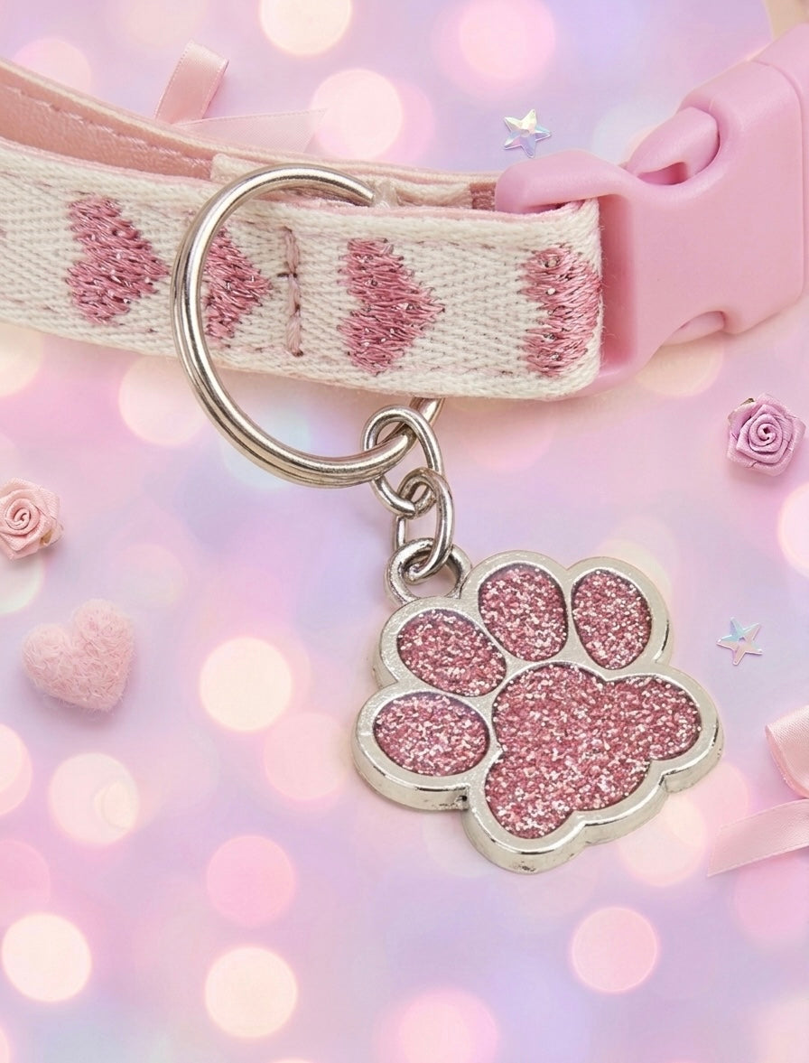 Pink Hearts Pet Collar