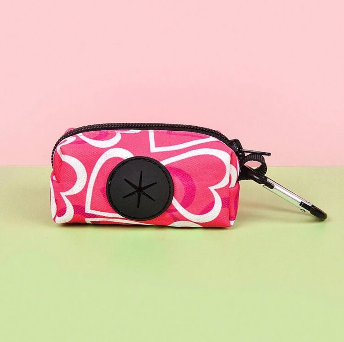 Pretty in Pink Heart Poop Bag Holder