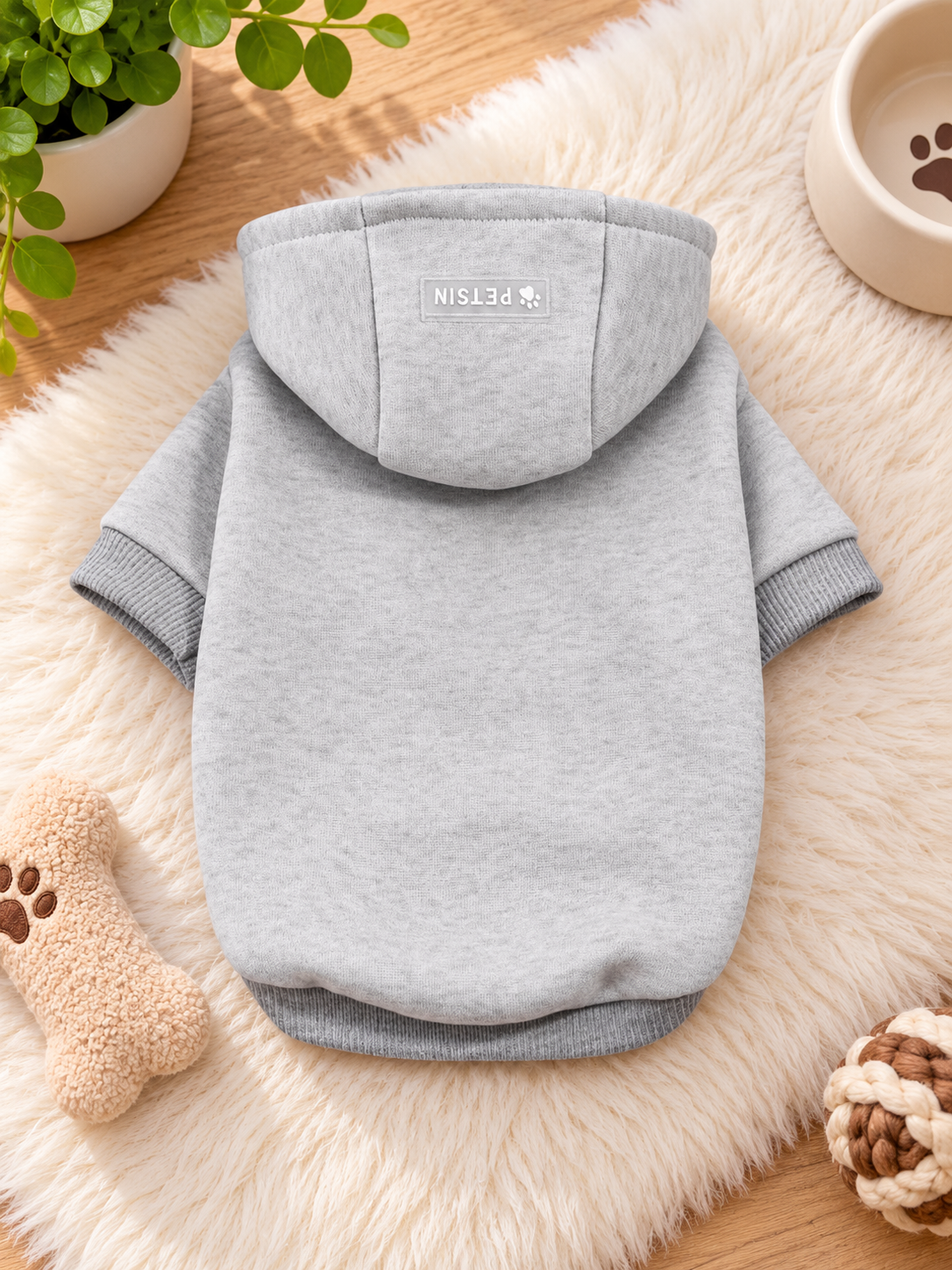 Gray Fleece Hoodie