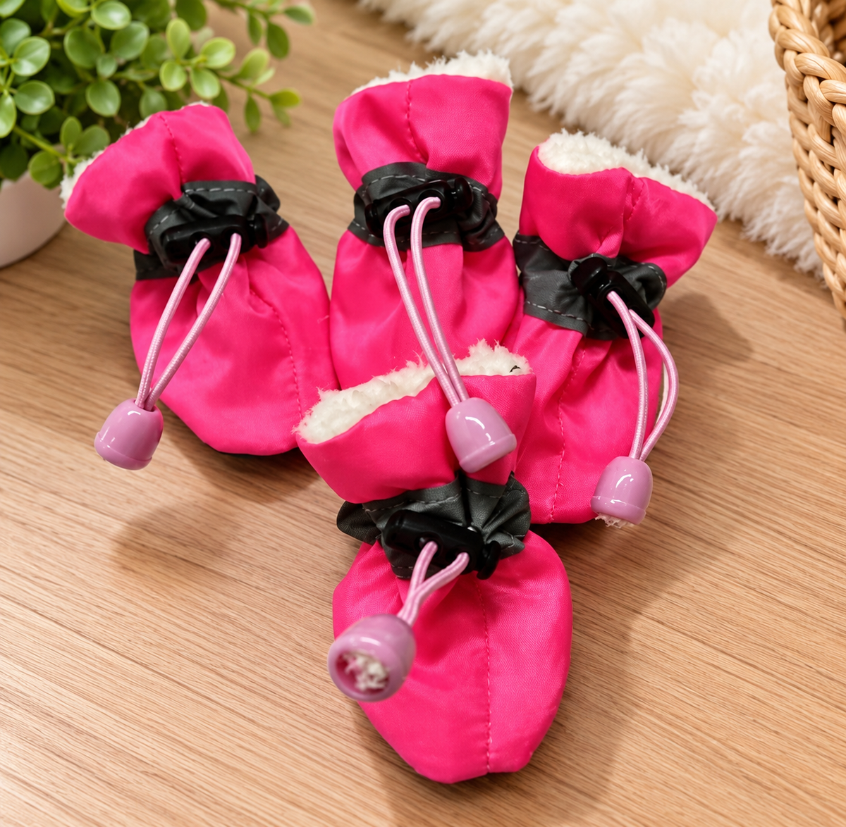Pink Fleece Shoes