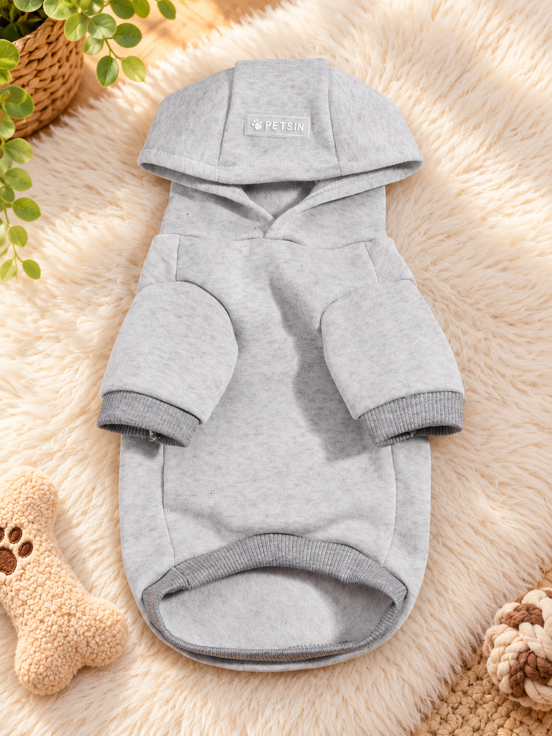 Gray Fleece Hoodie