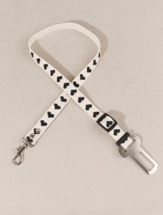 Black Heart Pet Car Seat Belt