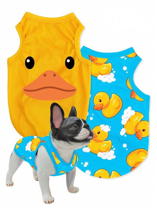 Yellow & Blue Duck Pet Shirt
