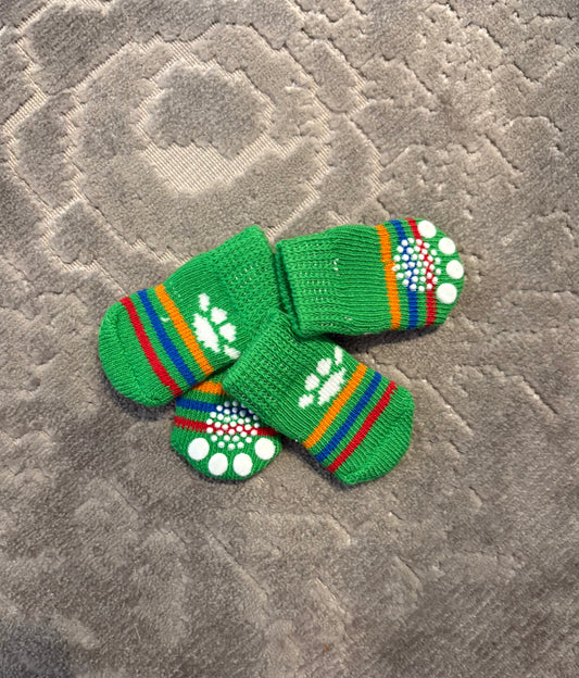 Green Paw Socks