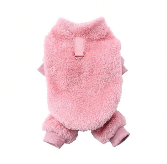 Pink Fleece Jumpsuit