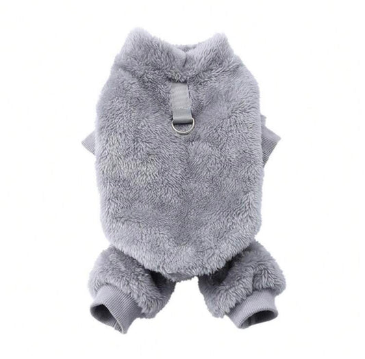Grey Fleece Jumpsuit