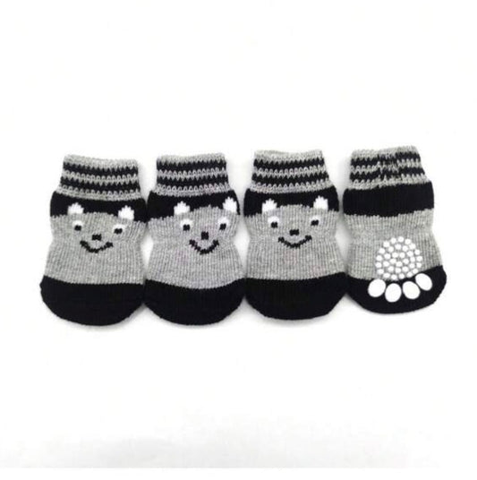 Smiley Face Grey Socks