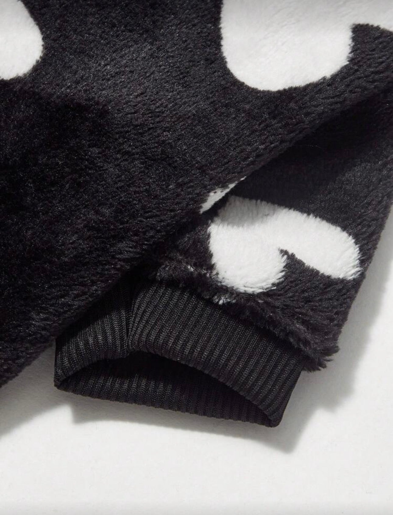 Black & White Heart Fleece Shirt