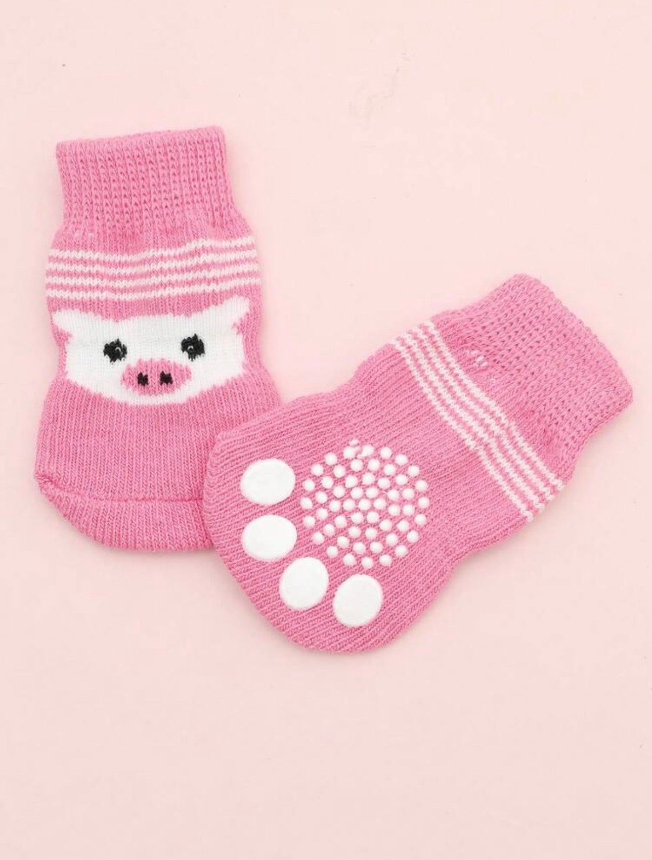 Pink Pig Pet Socks