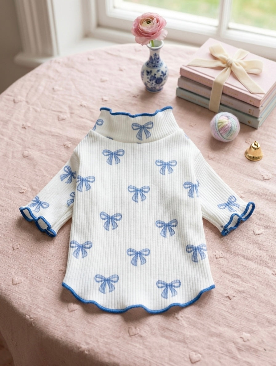 Blue Bow Shirt