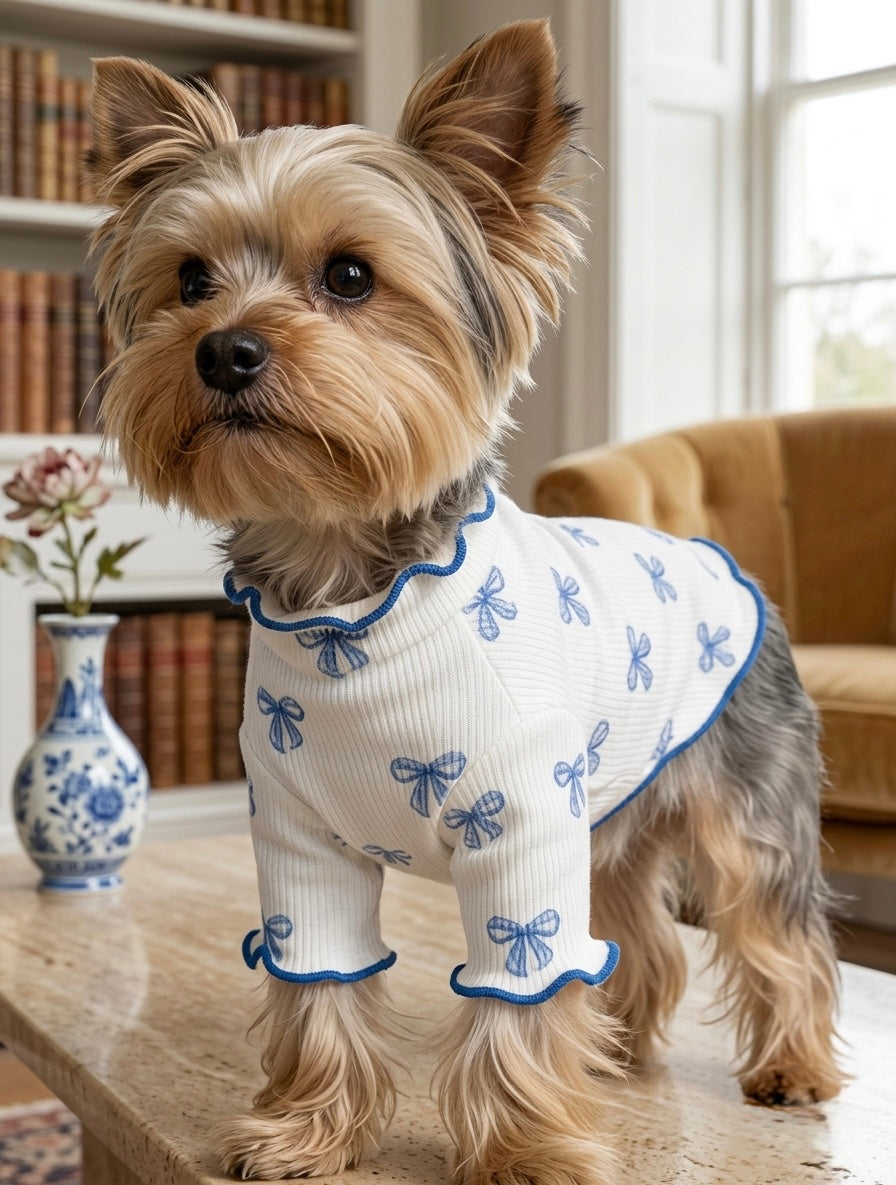 Blue Bow Shirt