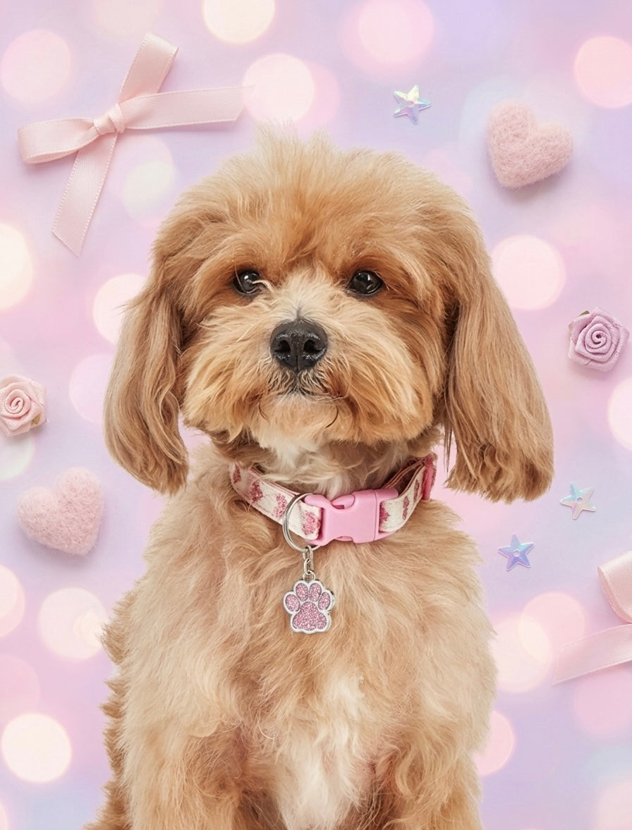 Pink Hearts Pet Collar