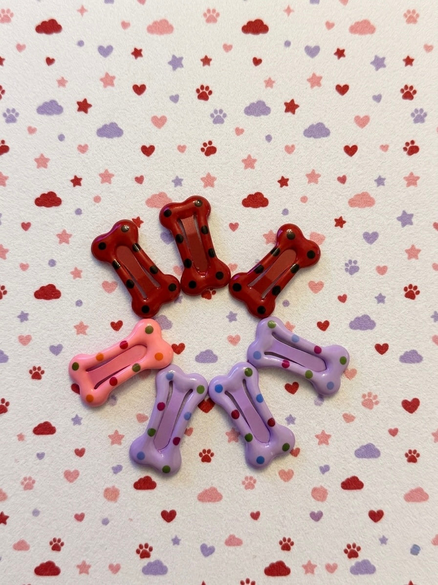 Pet Bone Hair Clip