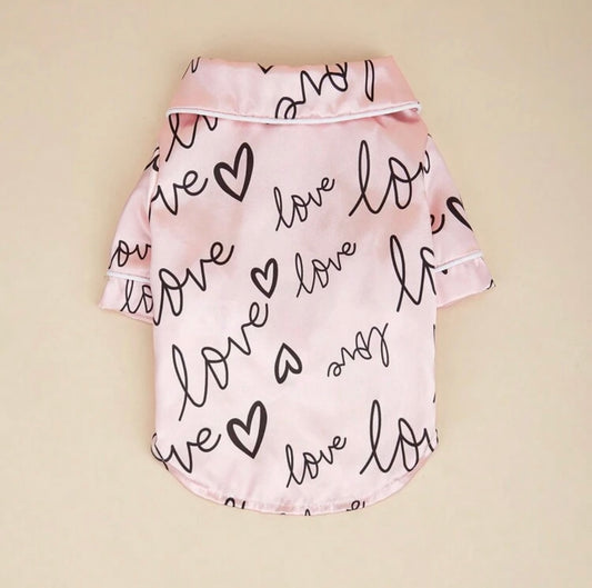 Pink Love Print Shirt