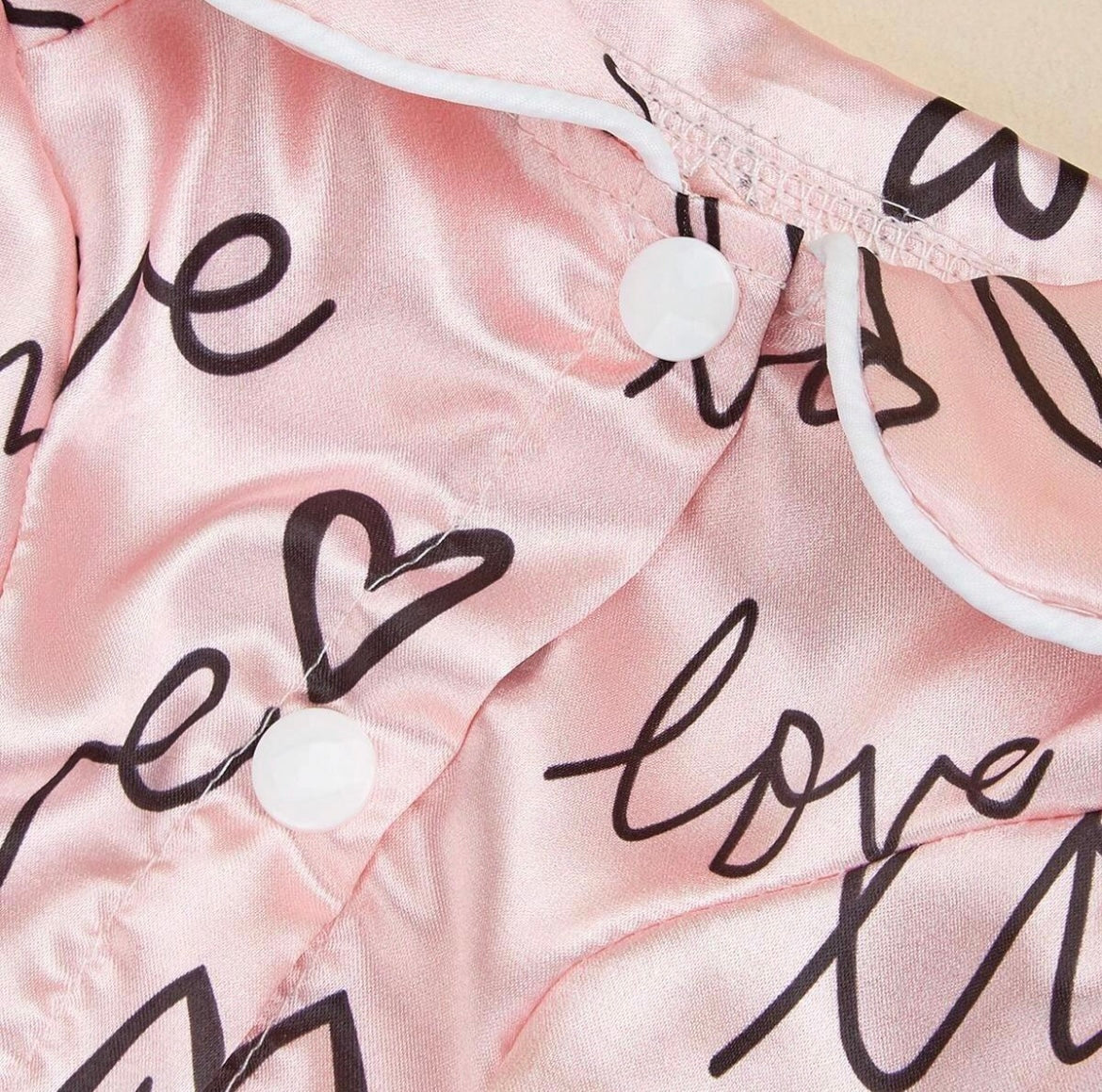 Pink Love Print Shirt