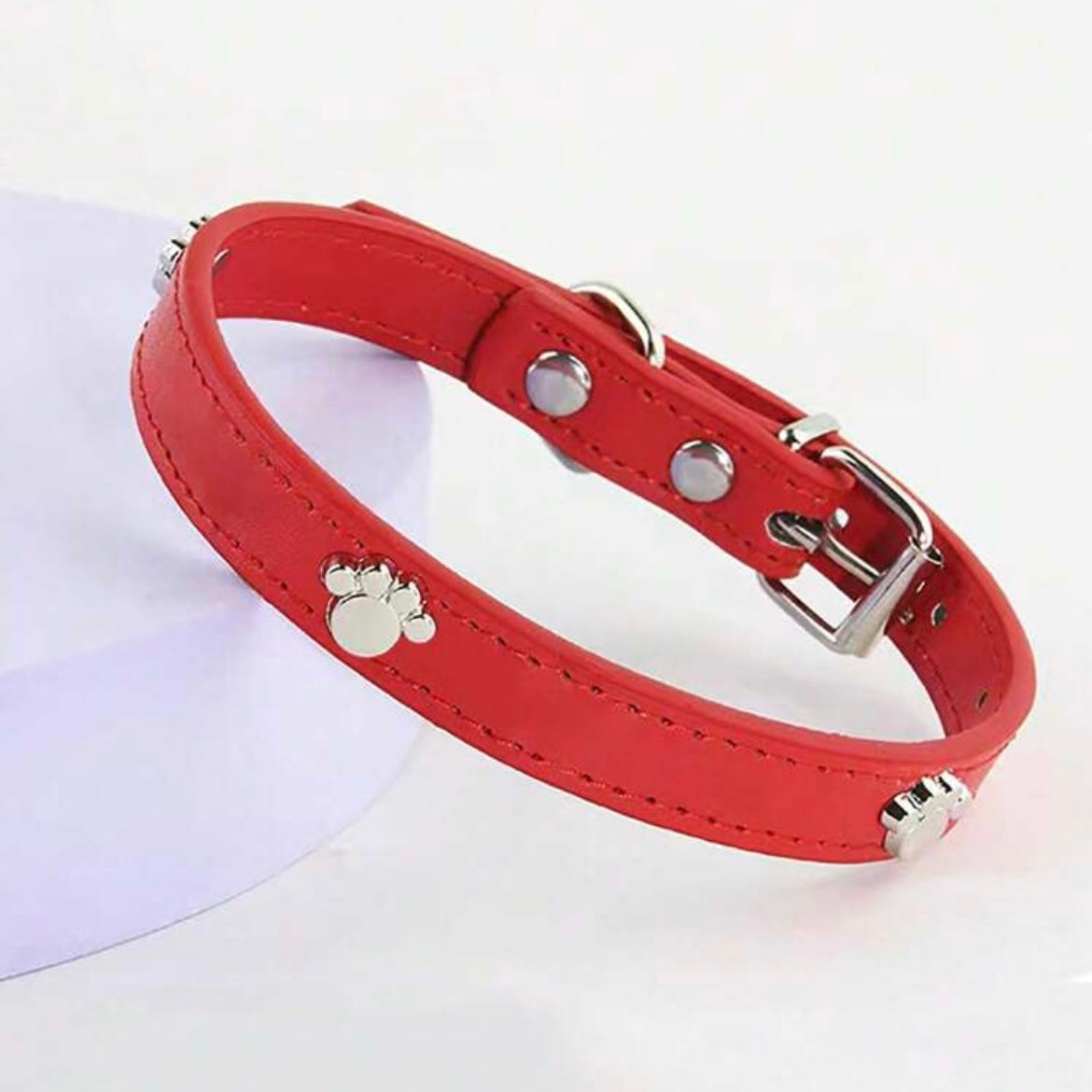 Red Paw Charm Collar